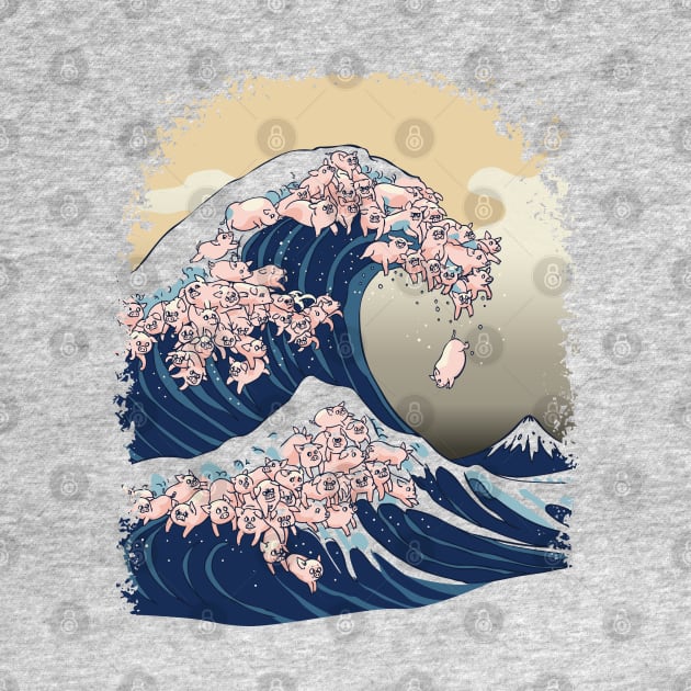 The Great Wave of Pigs by huebucket